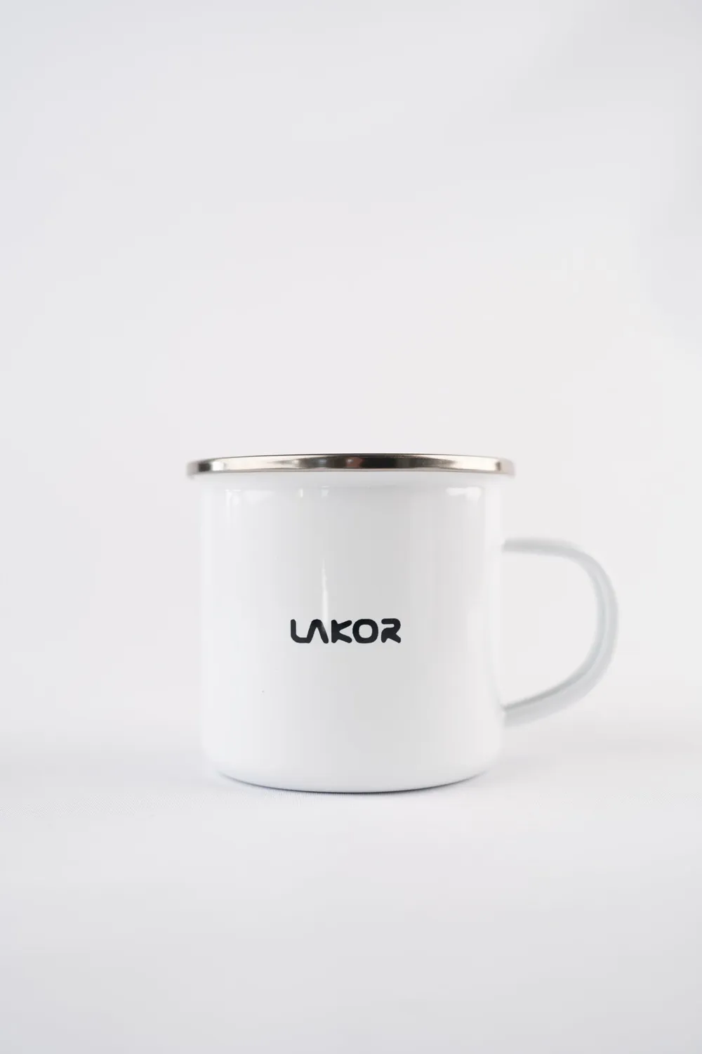 LAKOR Slow Flow Emaillebecher Weiß Eisen Onesize