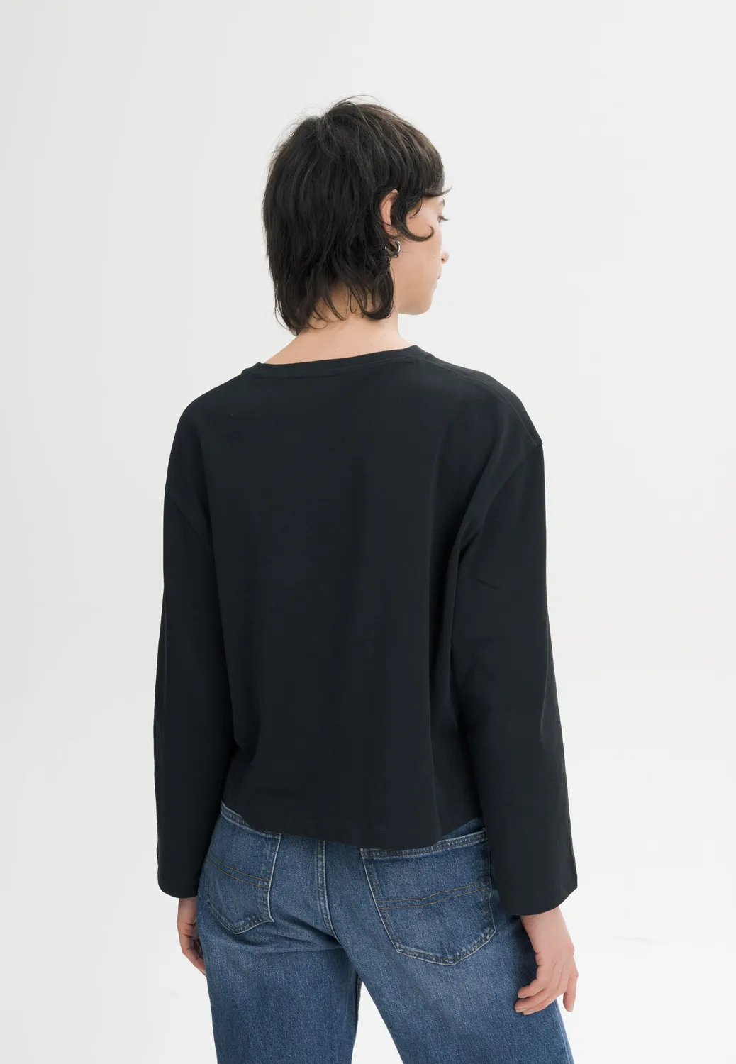 MELA SANGEETHA Langarmshirt navy birke gestreift