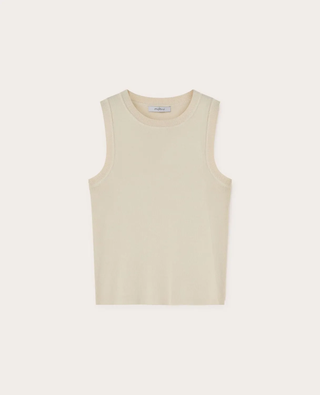 Motivi Spring Summer 24 Top Rippenstrick Viskose breit