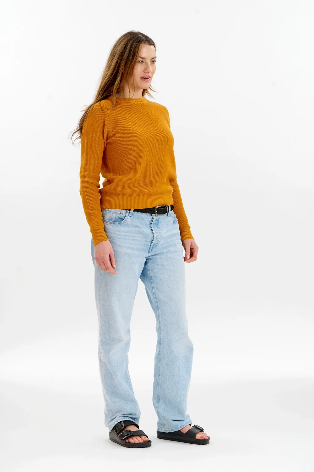 KOMODO FOG Pullover Damen senf Bio-Baumwolle