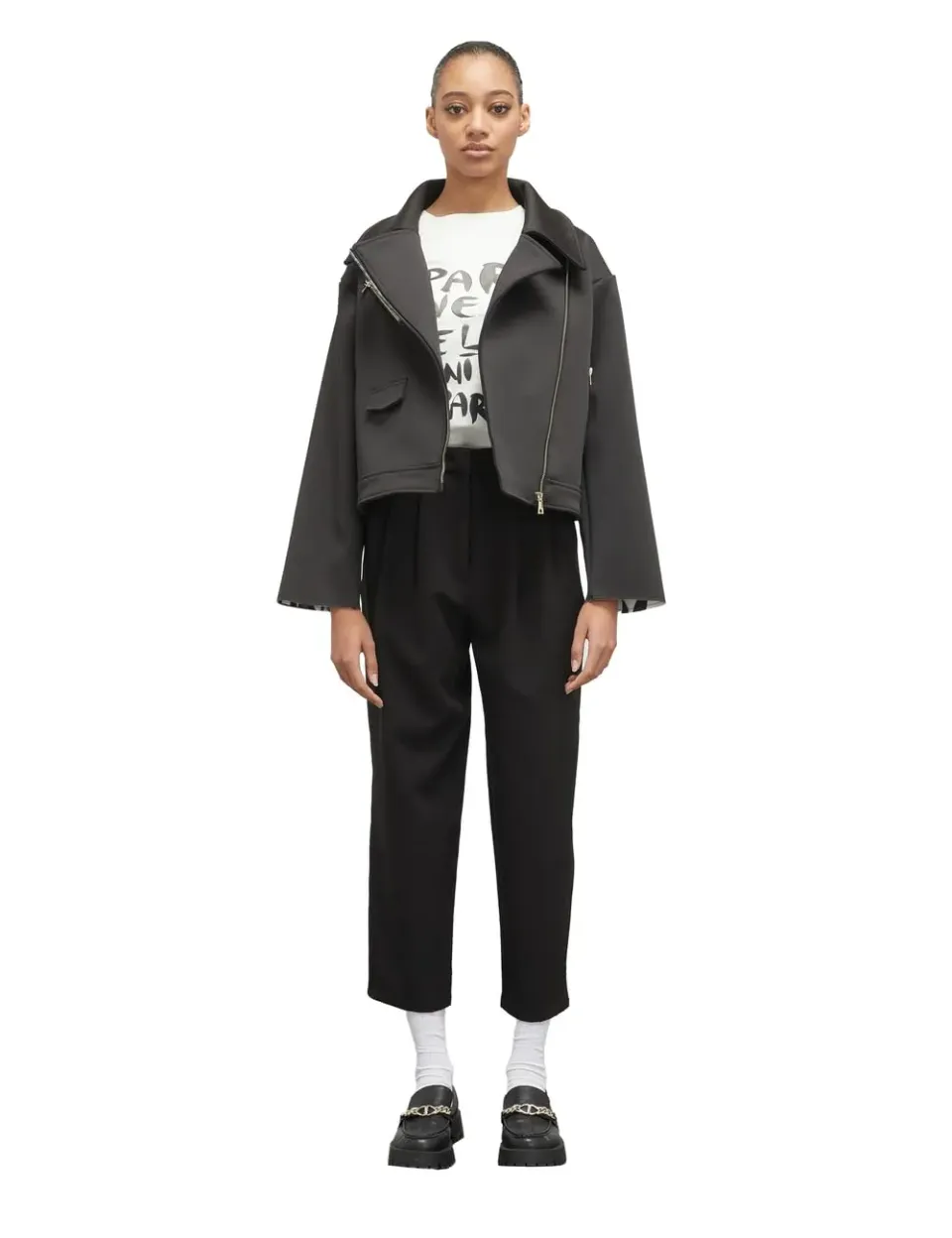 Motivi Oversize-Bikerjacke Scuba-Jacke mit Print