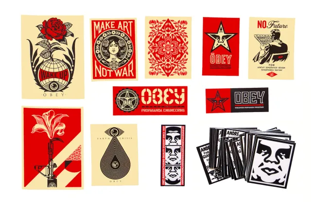 Obey Sticker Pack 2 Aufkleber 50 Stück schwarz-weiß