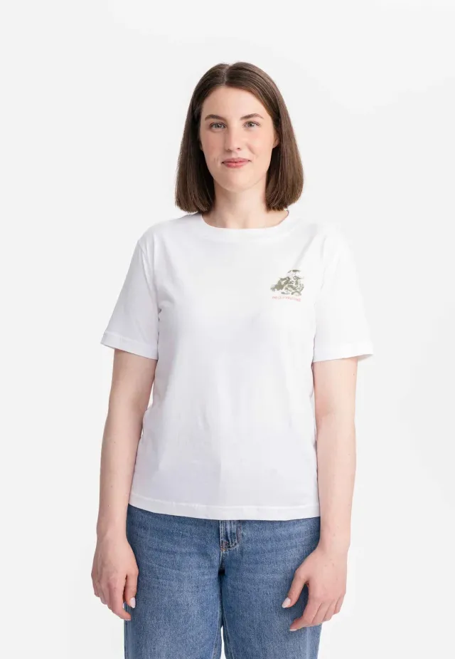 MELA Kruttika Artist Edition T-Shirt weiß Print thymian comic Bio