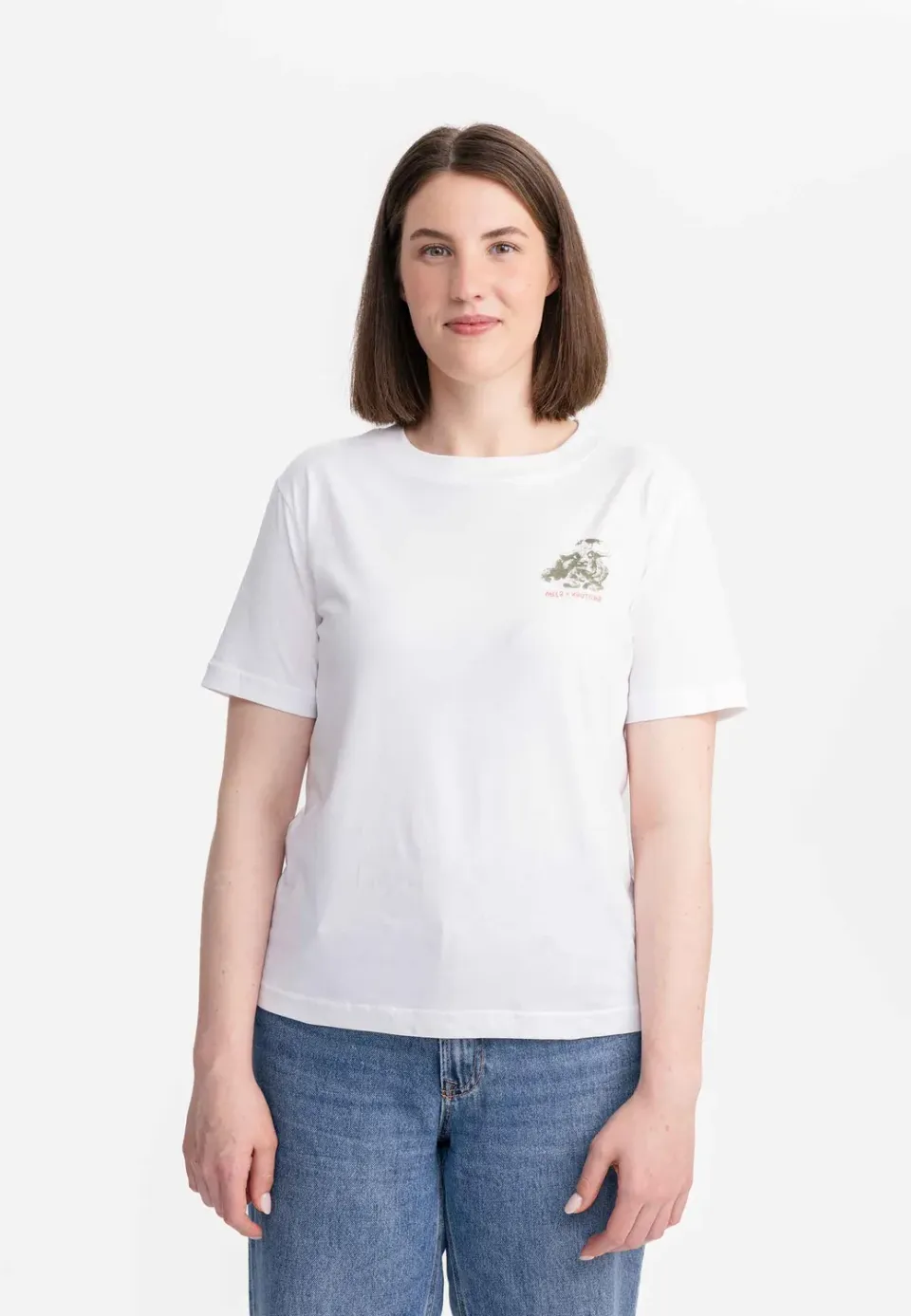 MELA Kruttika Artist Edition T-Shirt weiß Print thymian comic Bio