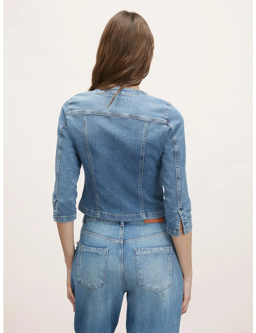 Motivi Spring Summer 24 Blousonjacke Jeans Kristalle