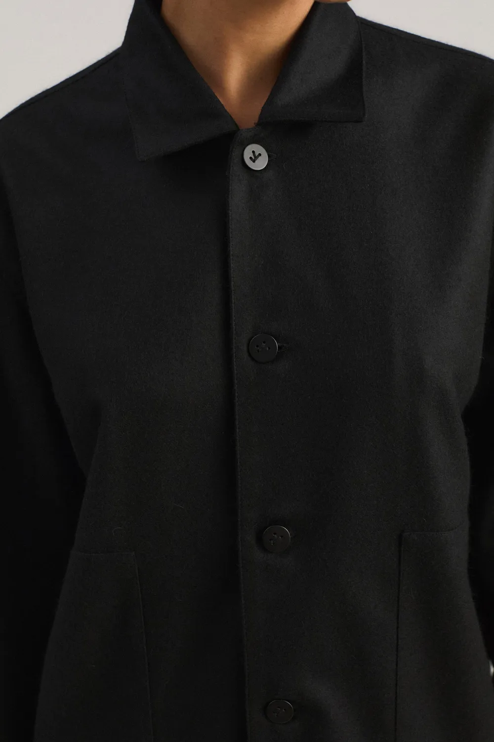 Oyuna Taru Top Nero Kaschmirjacke Webware