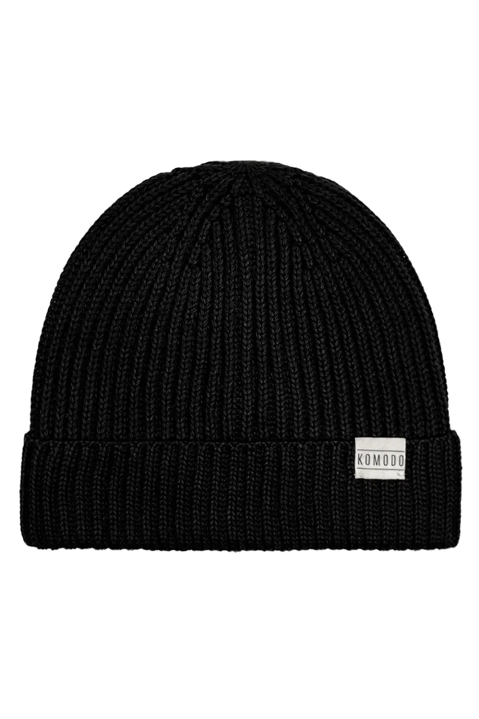Komodo Town Beanie Schwarz aus Bio-Baumwolle