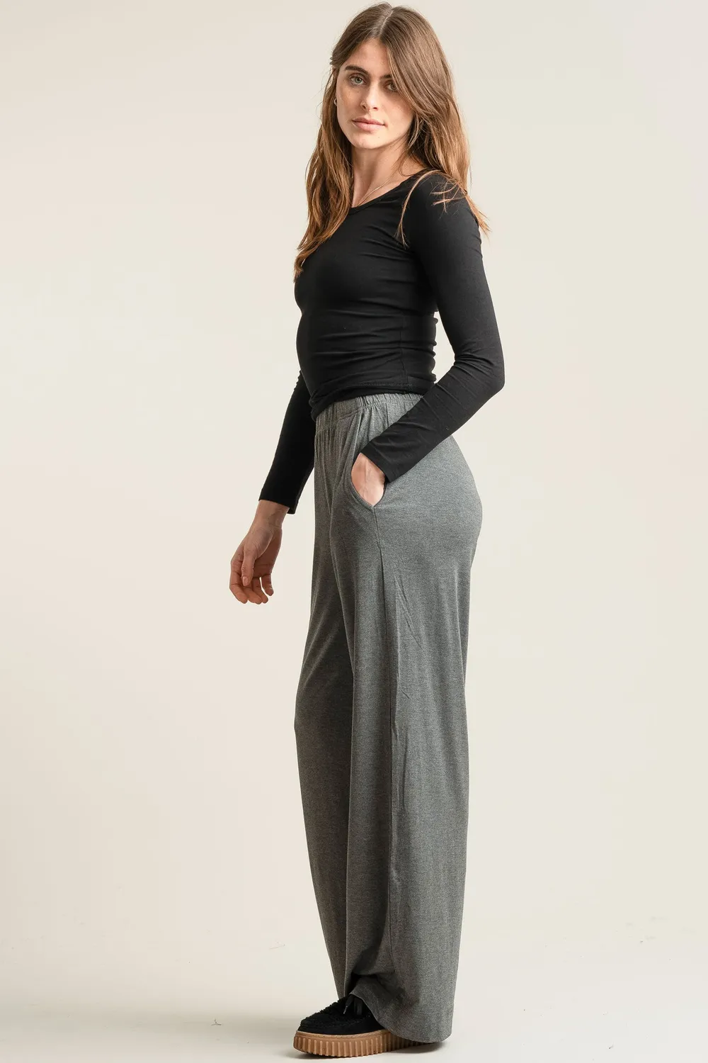 Komodo Binita Stoffhose Damen Charcoal Modal