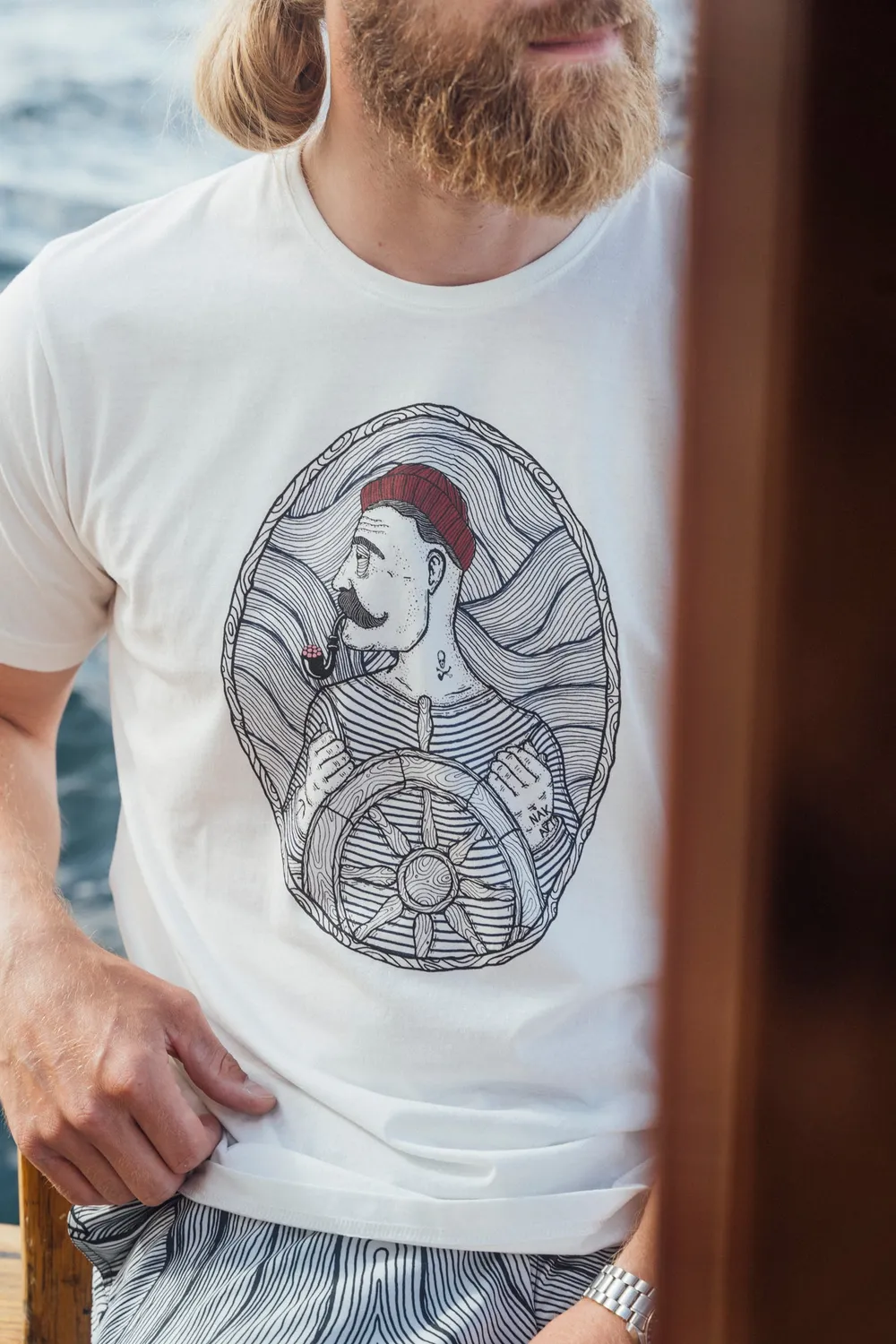 LAKOR Mal De Mer T-Shirt Star White Bio