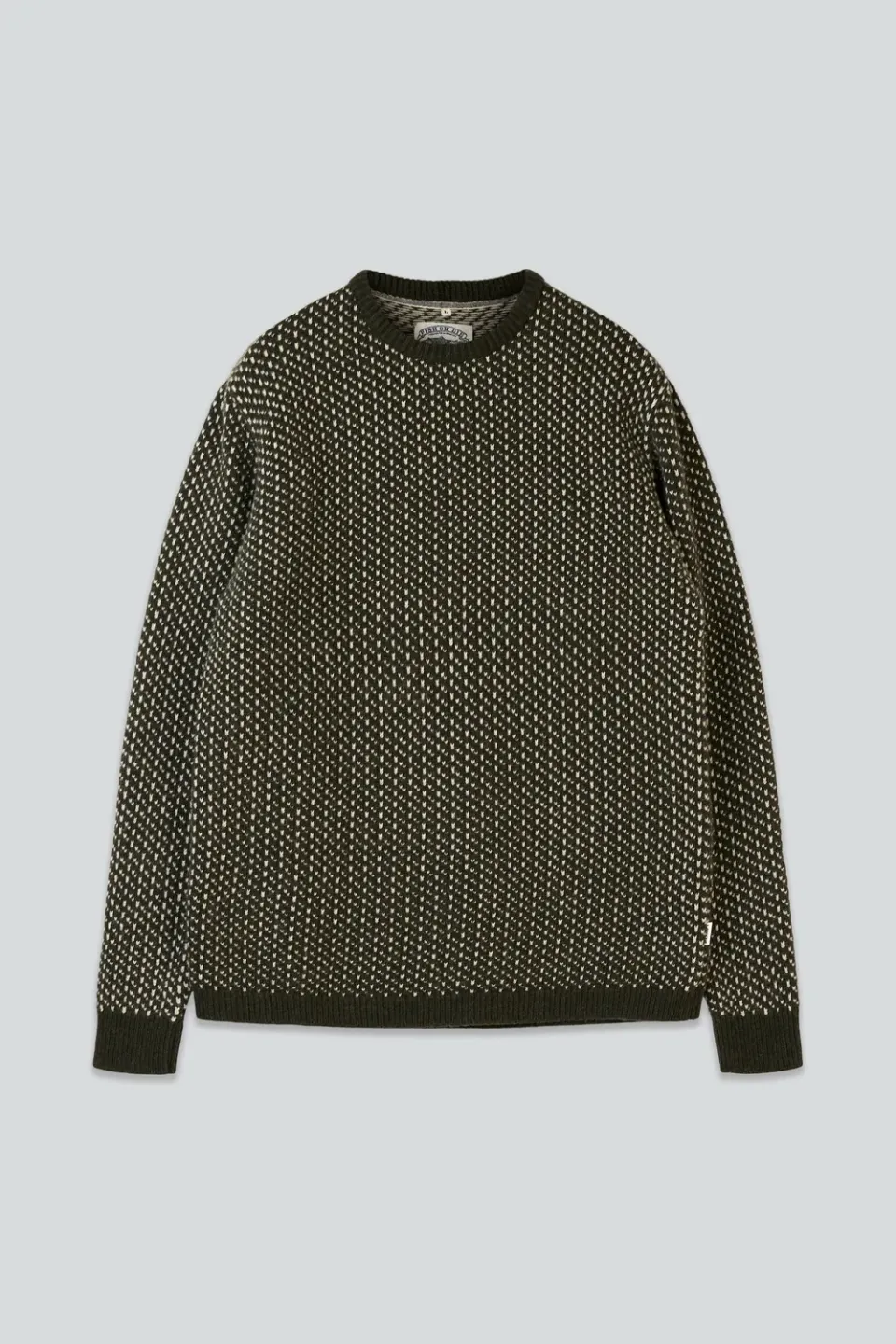 LAKOR Jysk Knit Strickpullover Army Lammwolle