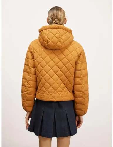 Motivi Kurze Daunenjacke Kapuze Steppjacke Polyamid