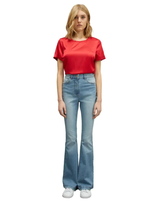 Motivi Elle Flare-Jeans hellblau High Waist