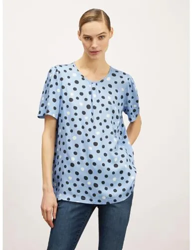 Motivi Bluse Satin Punktmuster Tropfenausschnitt