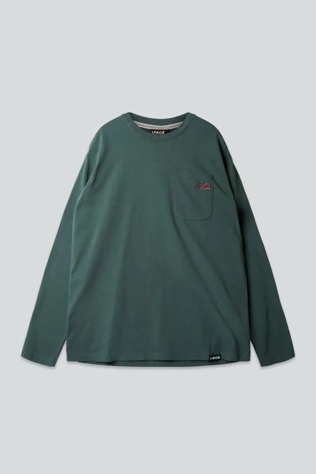 LAKOR Mini Red Maxi Langarmshirt Green Gables Baumwolle