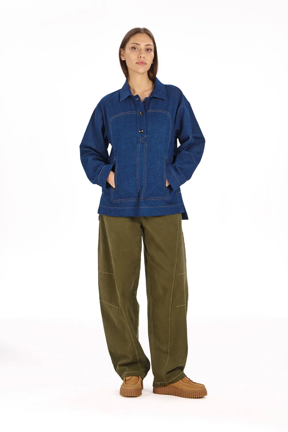 KOMODO SACRED Hemd Denim Bio-Baumwolle Damen