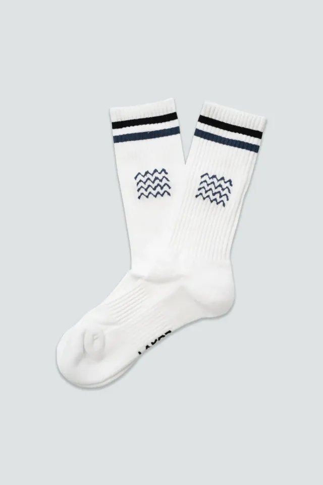 LAKOR Seaway Tennissocken Weiß Baumwolle