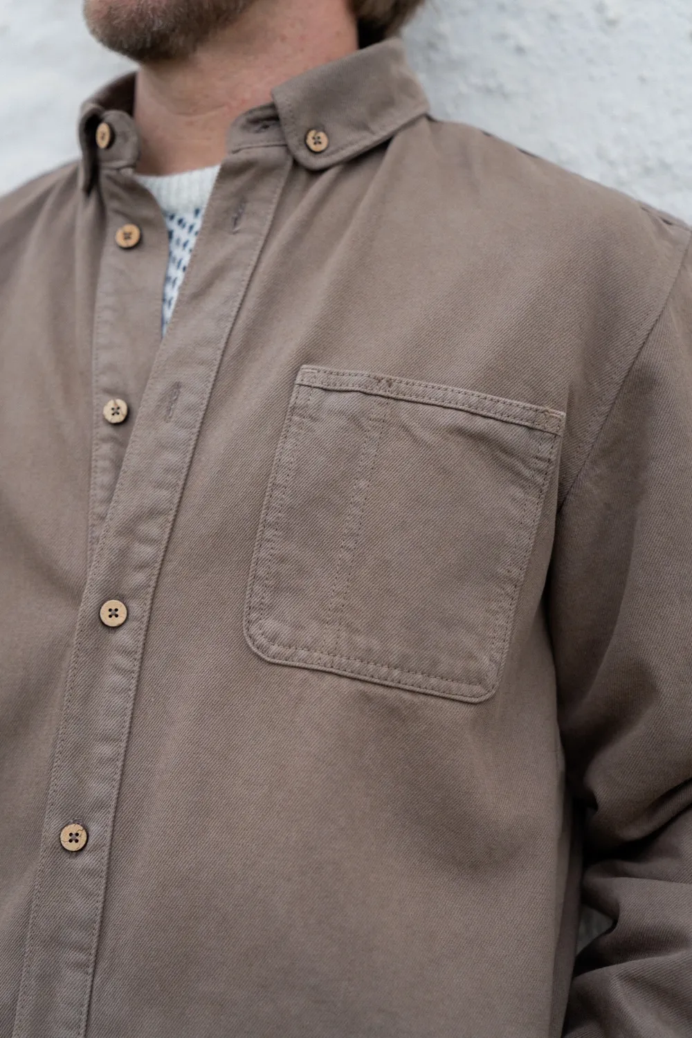 LAKOR Spork Overshirt Morel Überhemd Bio-Baumwolle