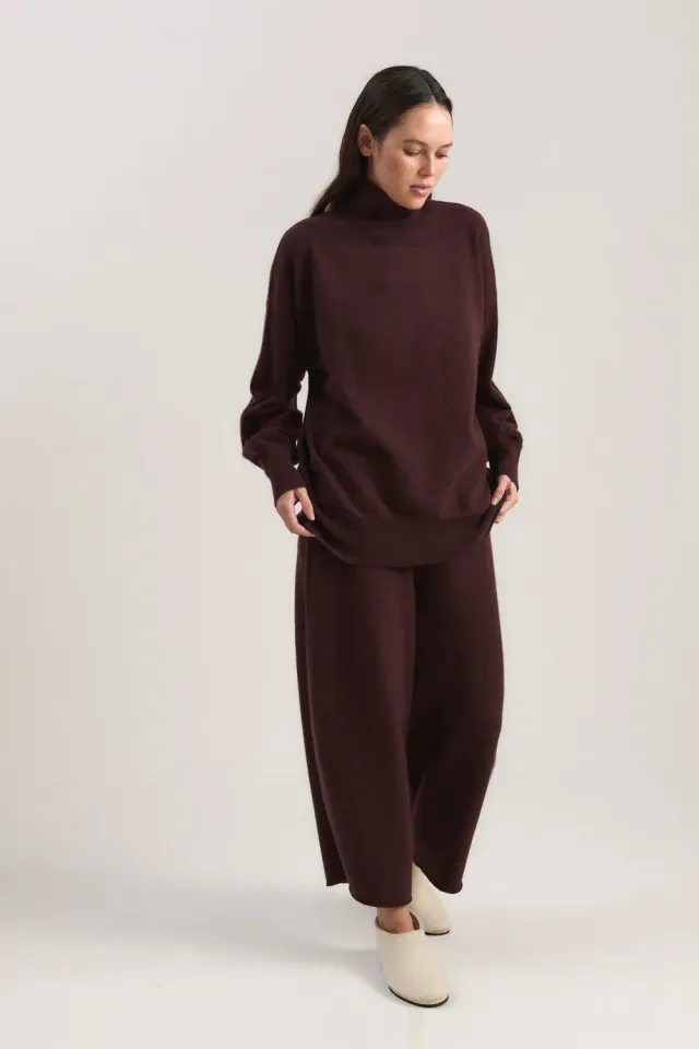 Oyuna Kotto Pullover Carob Rollkragen Jersey
