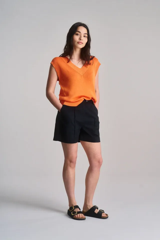 Komodo Emmie Shorts Schwarz Leinen Gr.36