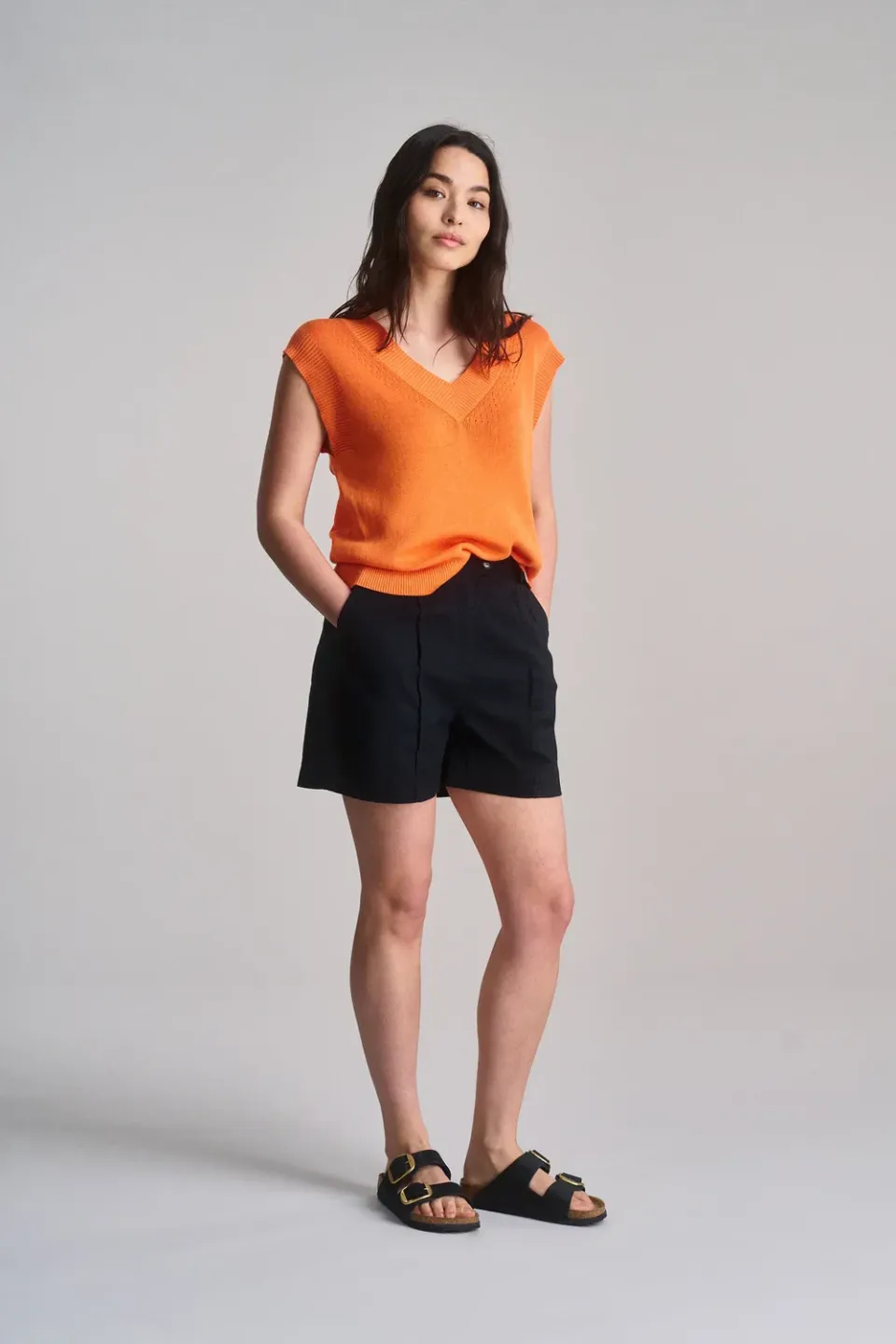 Komodo Emmie Shorts Schwarz Leinen Gr.36