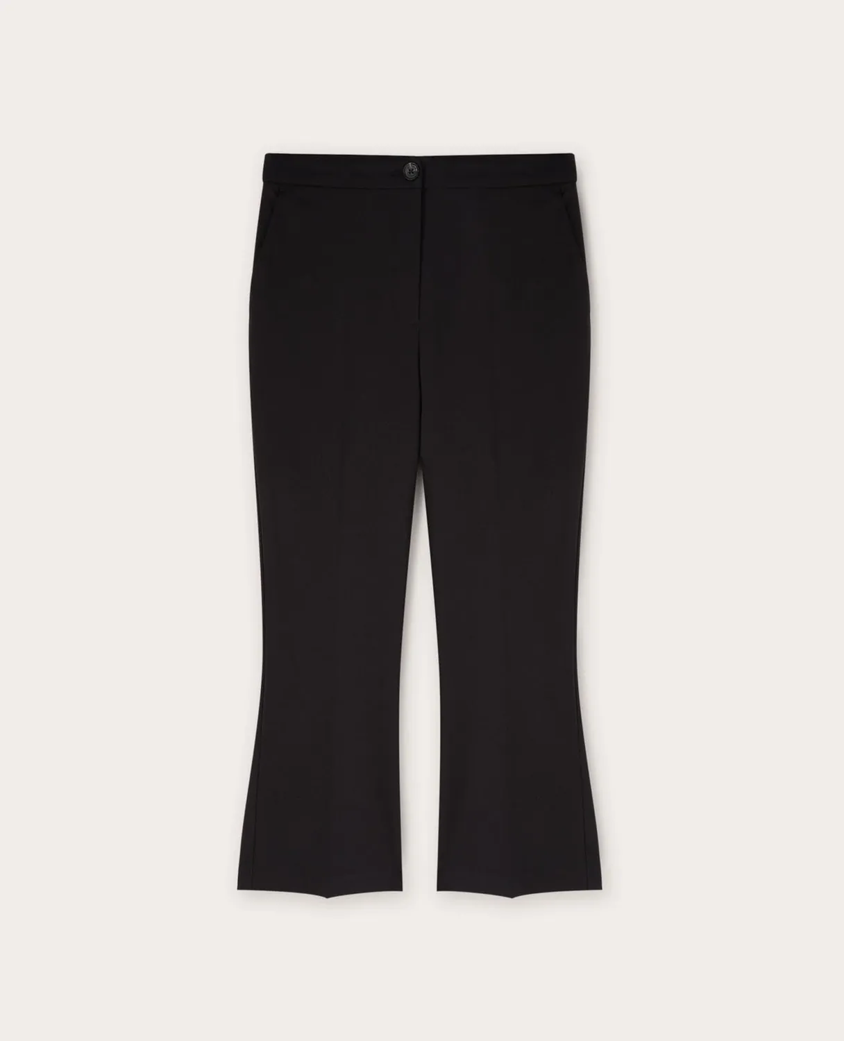 Motivi Kick-Flare-Hose Uni Stoffhose Baumwolle