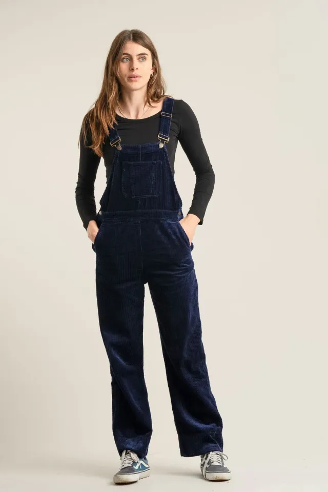 KOMODO LENI Latzhose Navy Bio-Baumwolle Cord