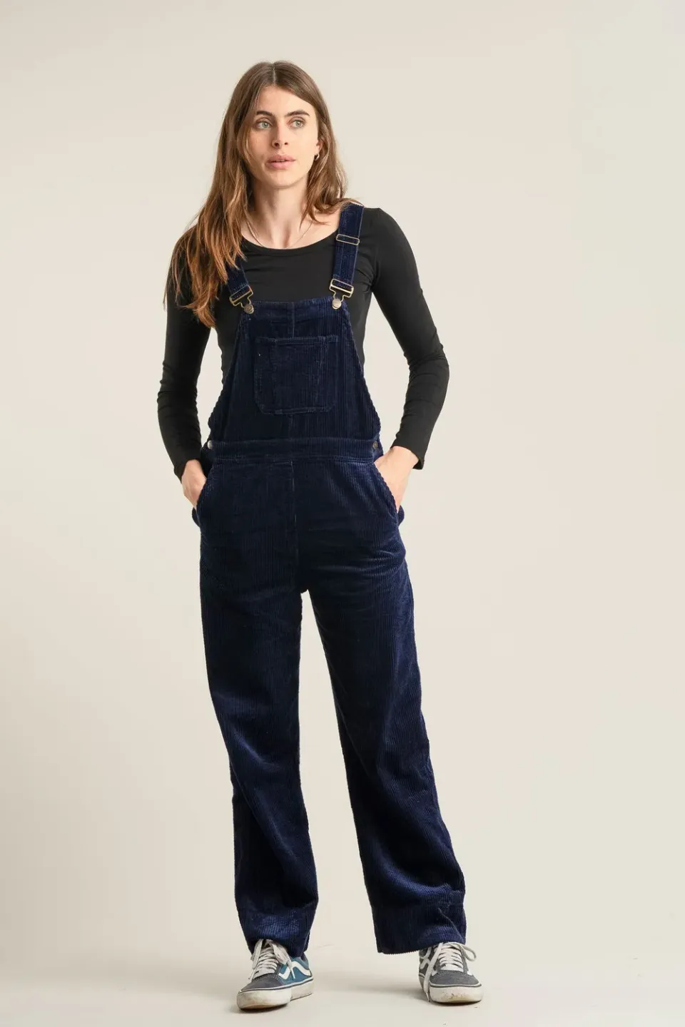 KOMODO LENI Latzhose Navy Bio-Baumwolle Cord