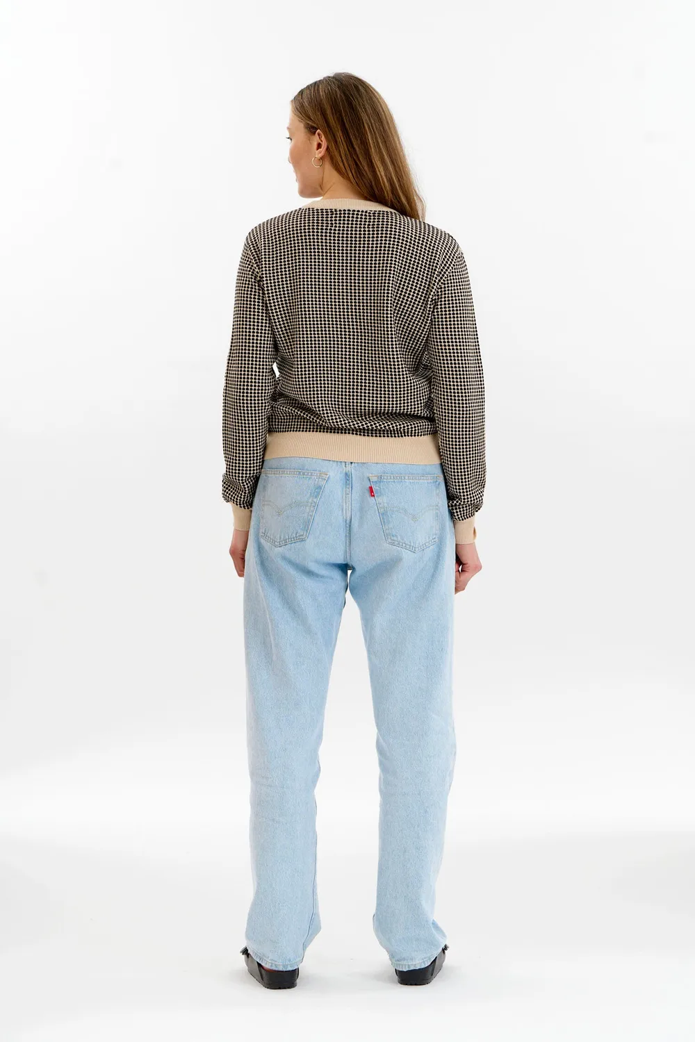 KOMODO HANA Pullover Creme-Schwarz Bio-Baumwolle