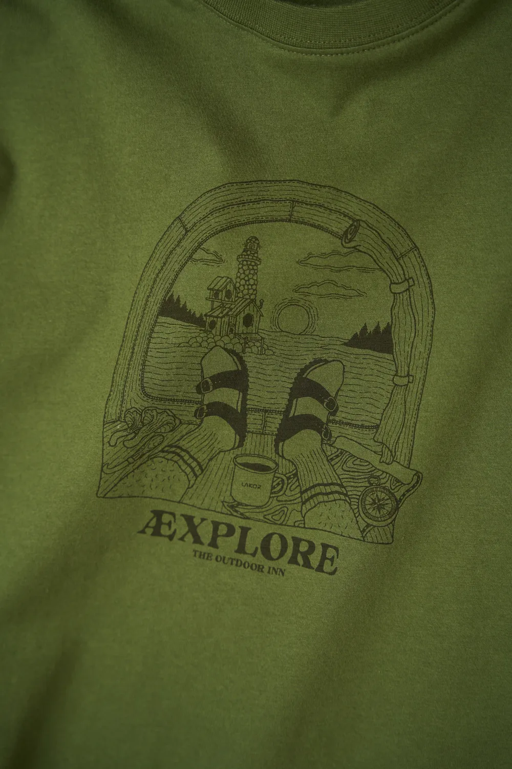 LAKOR Looking Out T-Shirt Rifle Green Bio-Baumwolle