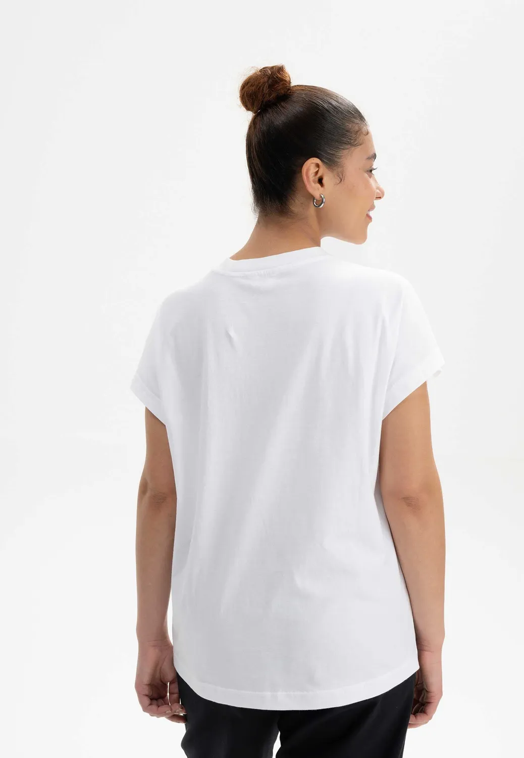 MELA MADHU T-Shirt Fledermaus weiß M Baumwolle