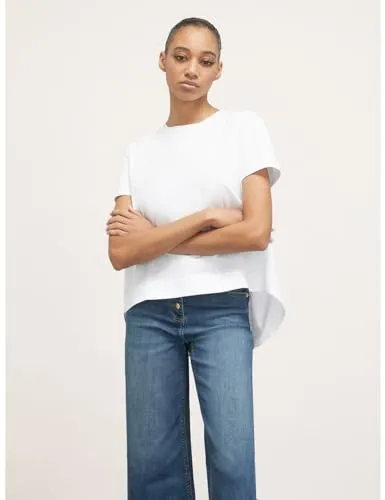 Motivi T-Shirt Materialmix Shirt Flechtung hinten