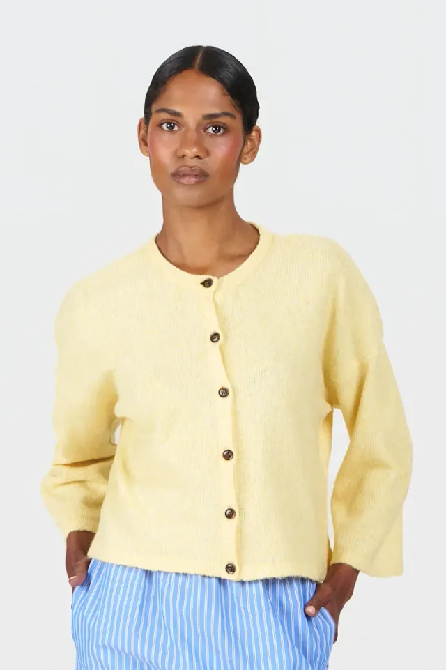 KOMODO COVET Strickjacke Recycling-Poly gelb