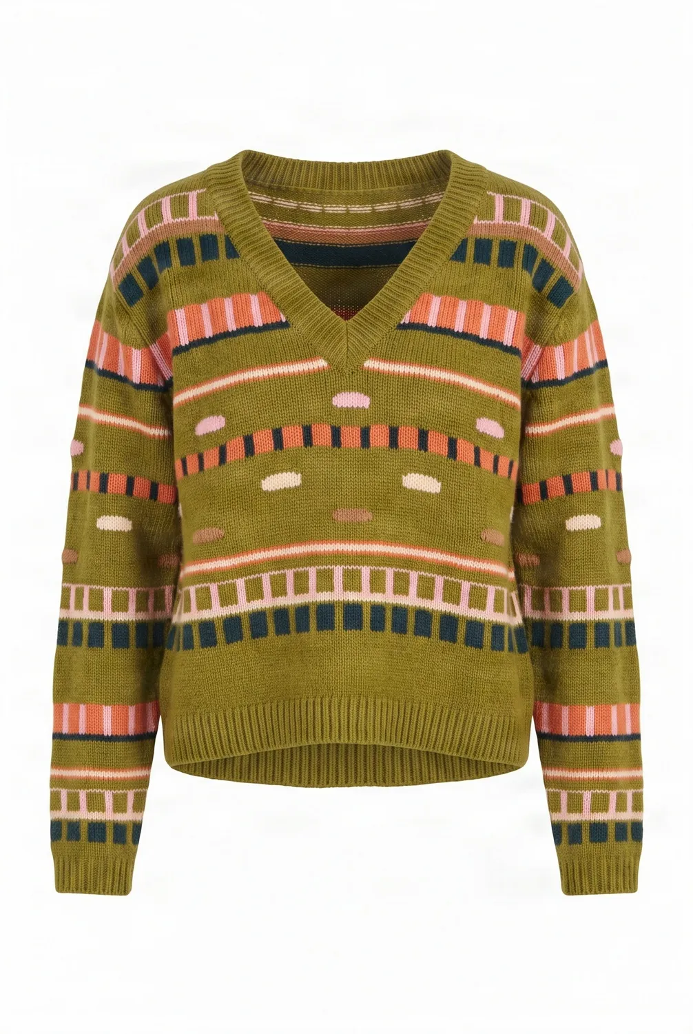 Komodo Poppy Pullover Grün Merino Rollkragen Damen