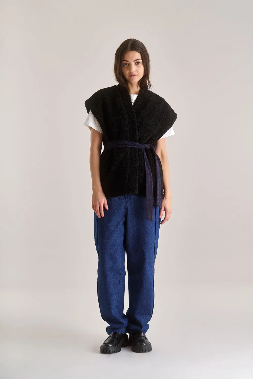 Komodo Georgie Weste Damen Schwarz Recycled Fleece