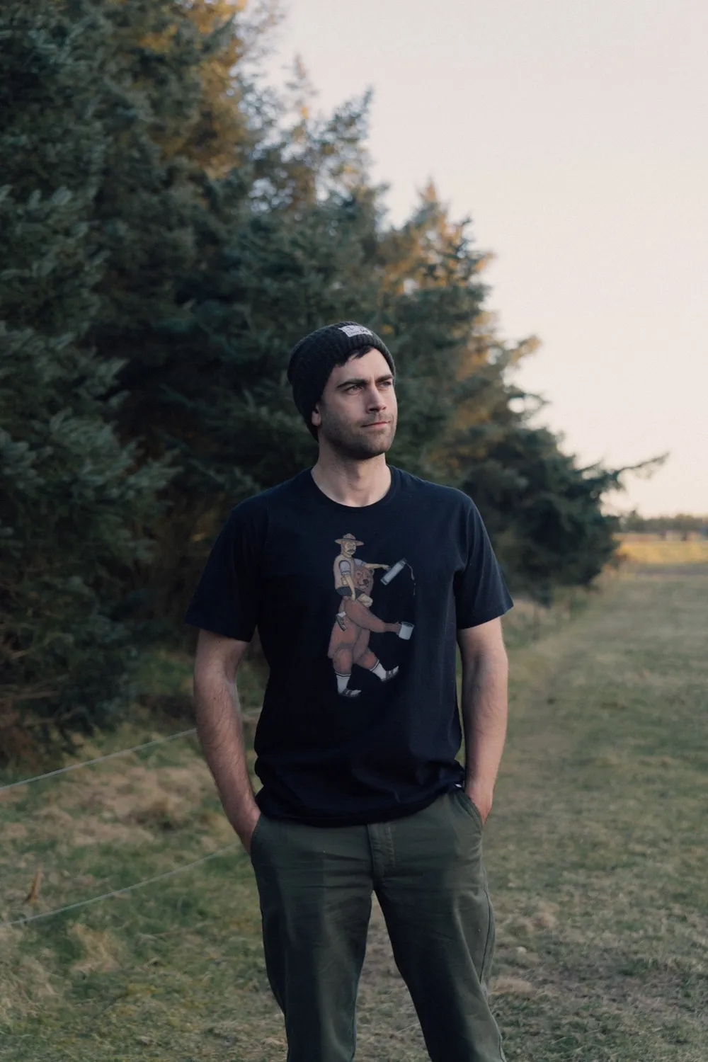 LAKOR Nordic Über T-Shirt Moonless Night Bio-Baumwolle Bär