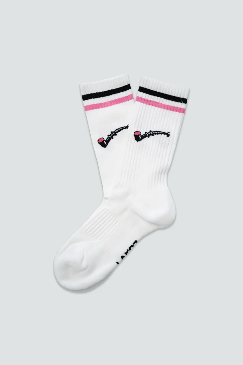 LAKOR Lakridspibe Tennis Socken Weiß Bio-Baumwolle