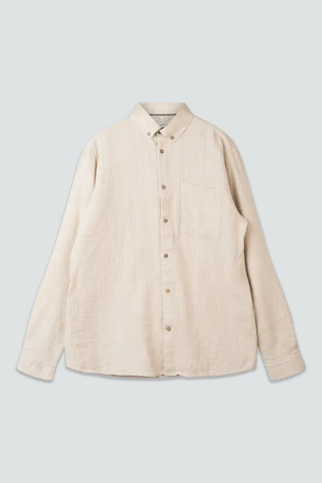 LAKOR Coastline Hemd off-white Hanf Bio-Baumwolle