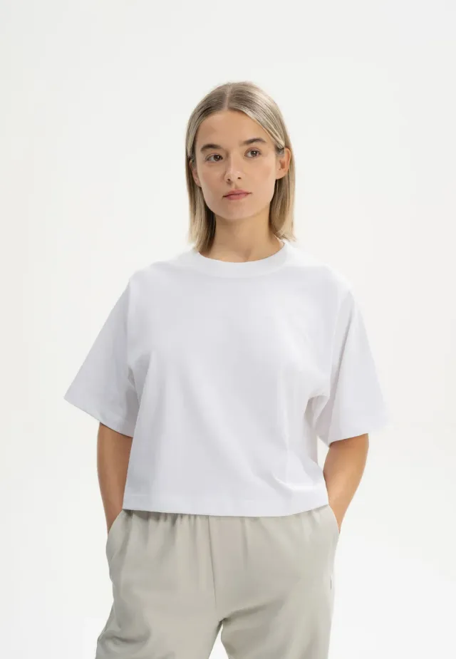 MELA JOSHNA T-Shirt cropped schwarz Bio