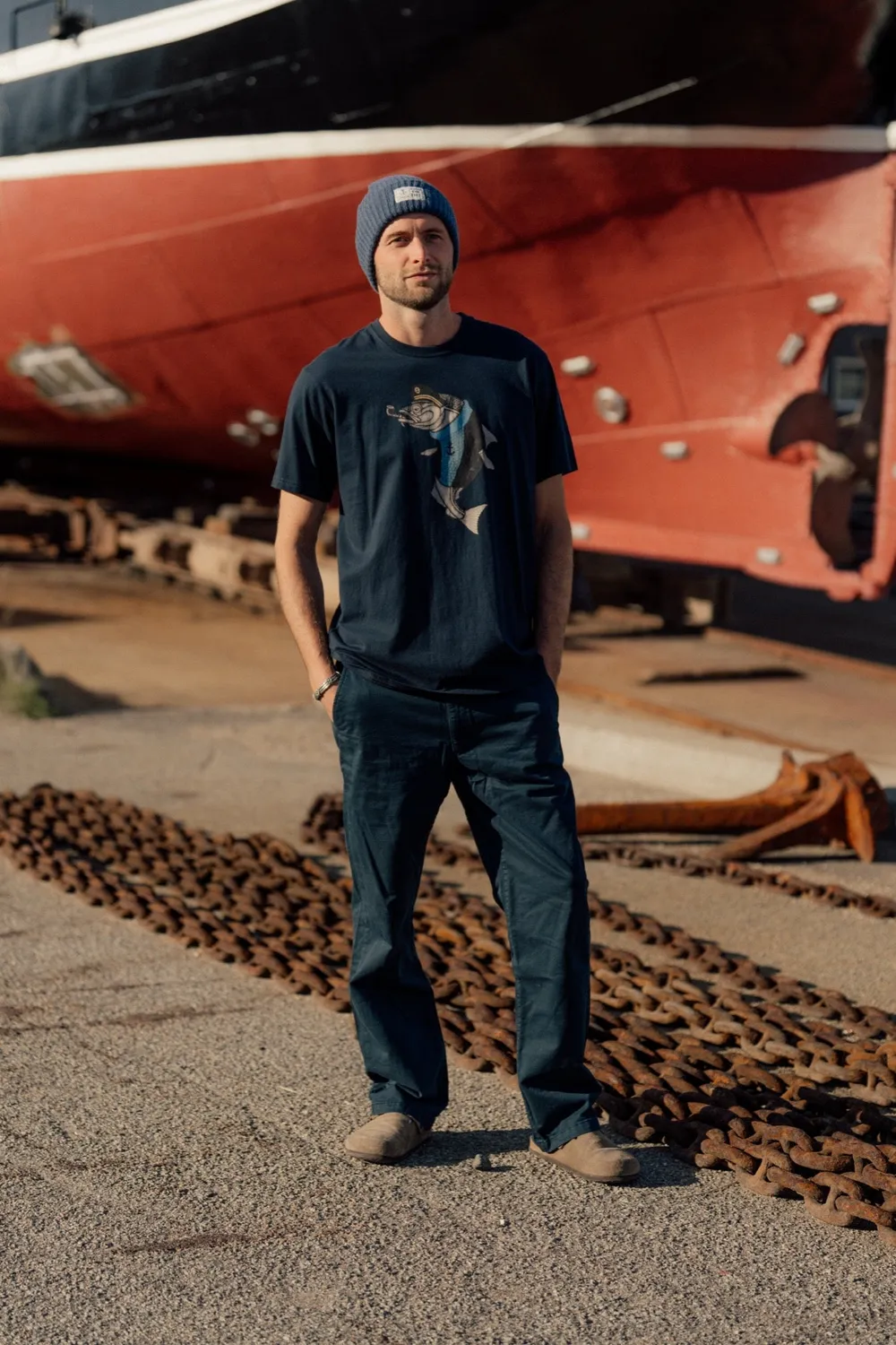 LAKOR Haddock T-Shirt Blueberry aus Bio-Baumwolle