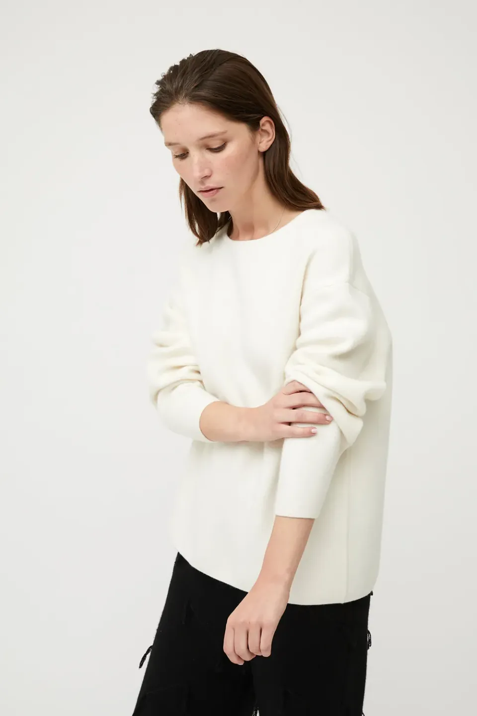 Oyuna Axa Sweater Pullover Ivory Jacquard oversize