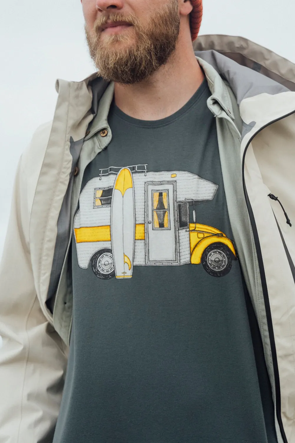 LAKOR Car Camper T-Shirt Urban Chic Bio-Baumwolle