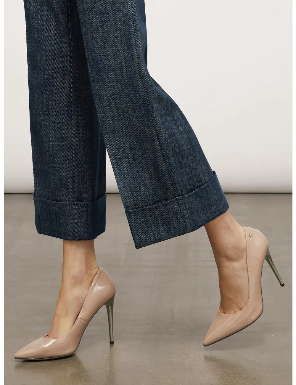 Motivi Cropped-Jeans geflammt Baumwolle Bügelfalte