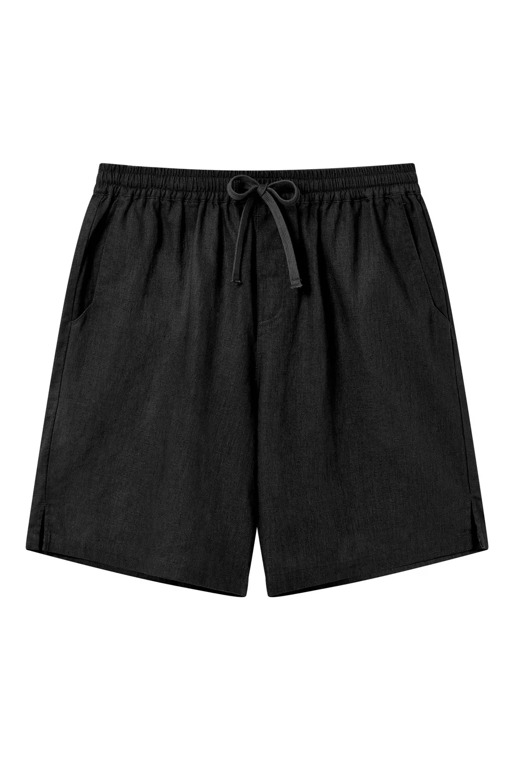 Komodo Jerry Shorts Schwarz Leinen-Baumwolle