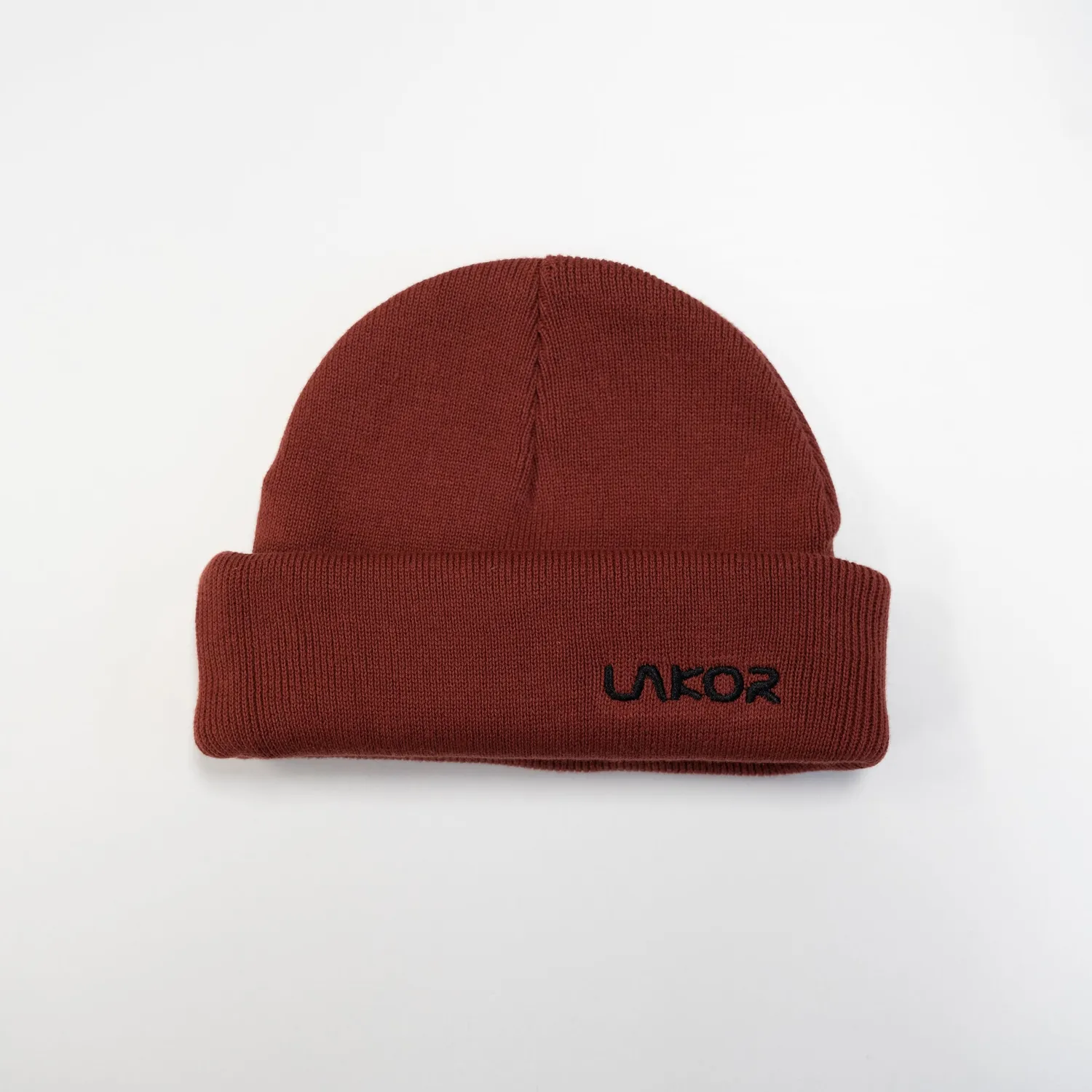 LAKOR Boom Beanie Mütze Rotbraun Bio-Baumwolle