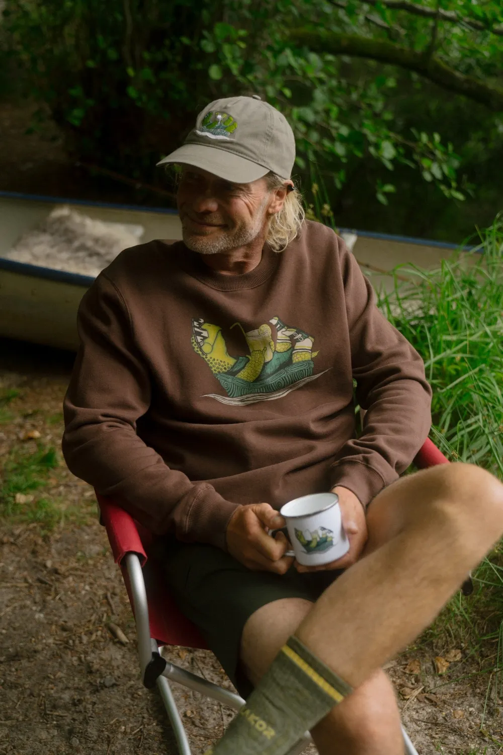 LAKOR Slow Flow Crewneck Sweatshirt Chicory Coffee Bio