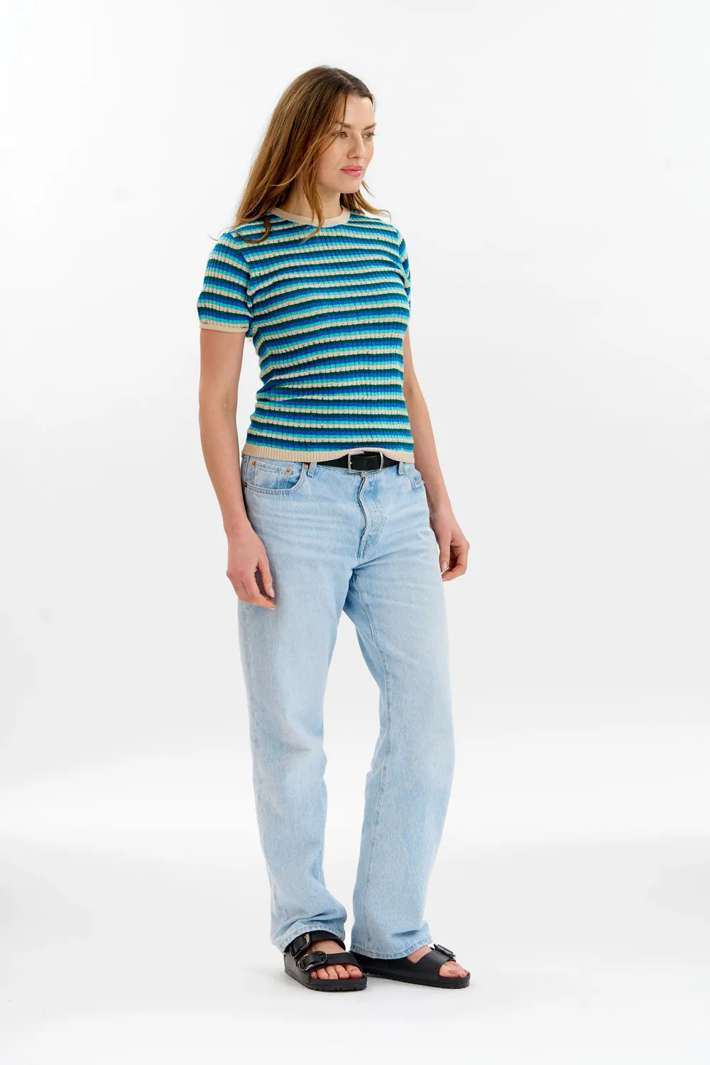 Komodo Penelope Pointelle Shirt Ocean EUR 38 gestreift