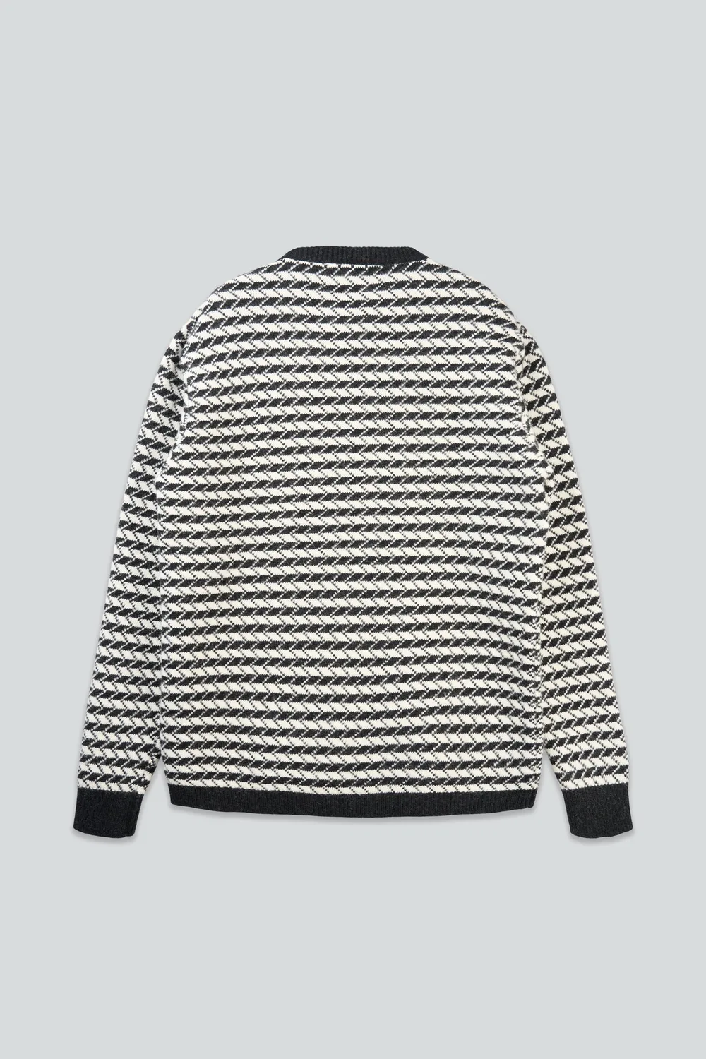 LAKOR Faroese Fisher Knit Off White/Black Wollpullover