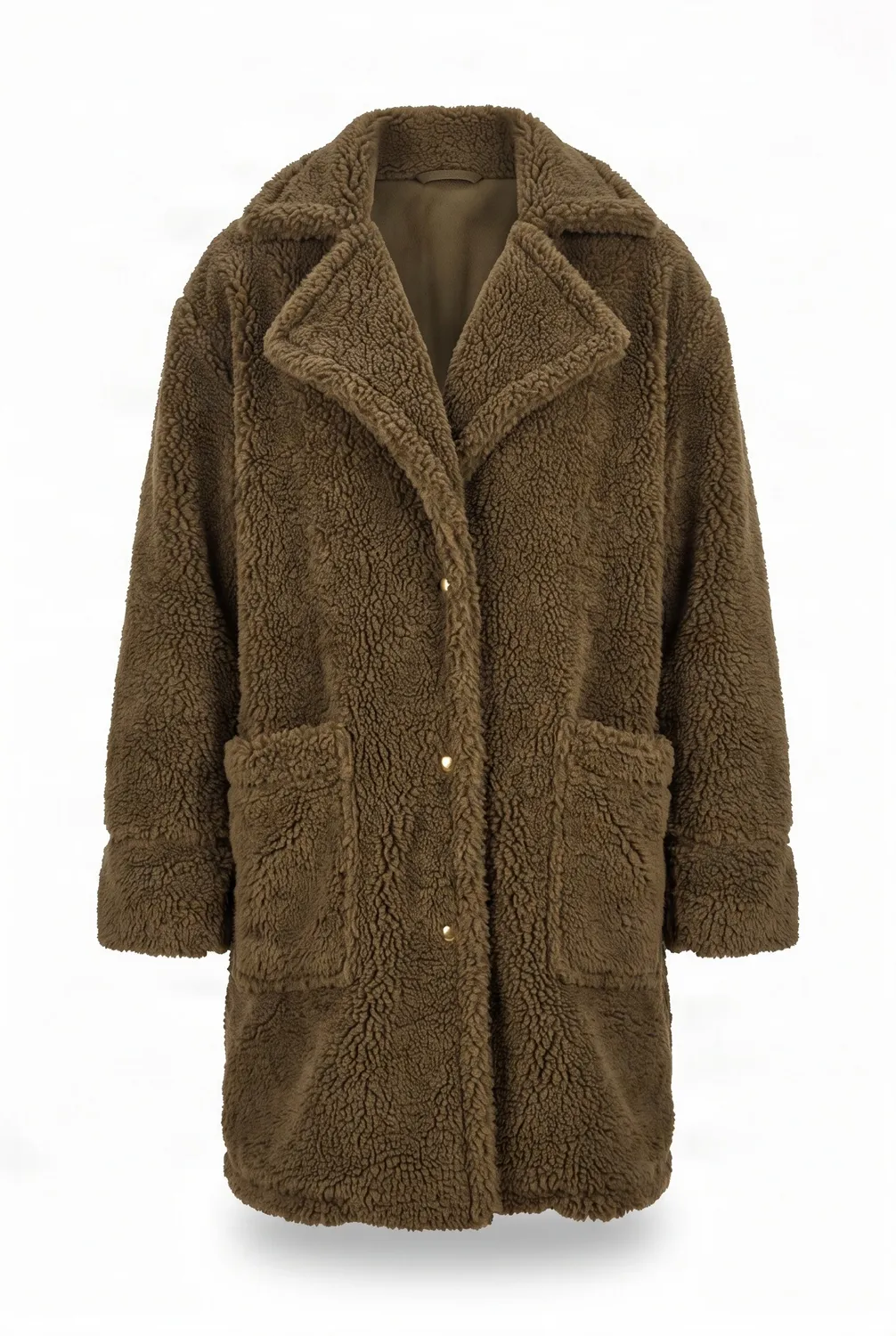 KOMODO DOMINI Recycled Fleece Trenchcoat oliv