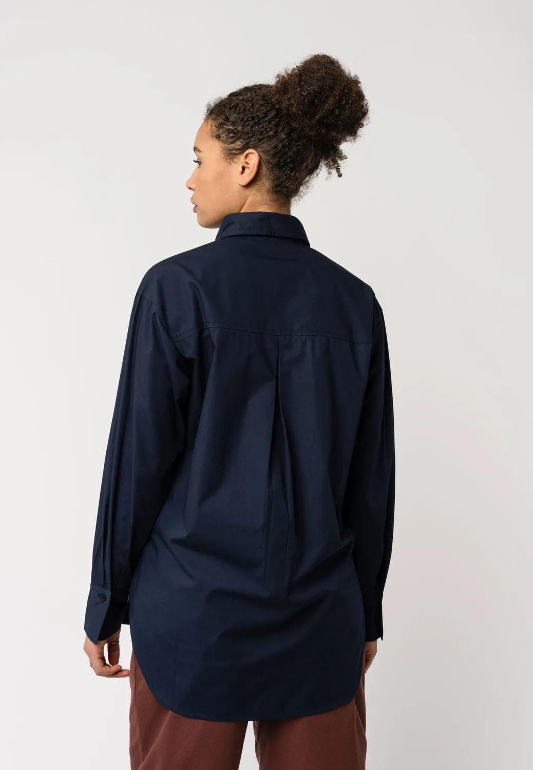 MELA Style TANU Bluse navy M aus Bio-Baumwolle
