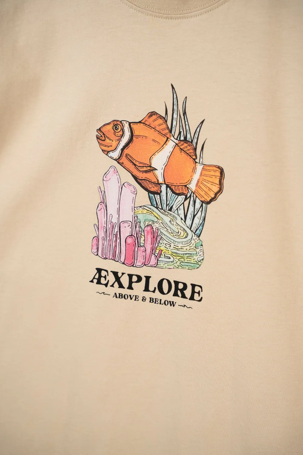 LAKOR Clownfish Garden T-Shirt White Pepper Bio-Baumwolle